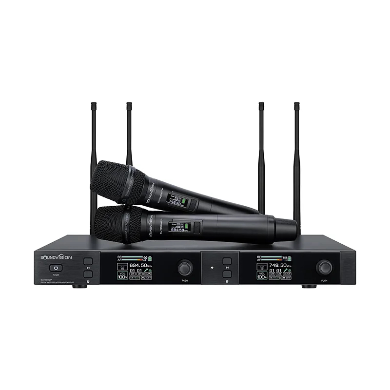 SOUNDVISION SU-990D/HTP ชุดไมค์ลอยคู่ Digital UHF True Diversity 180CH (เปลี่ยนหัวไมค์ได้)