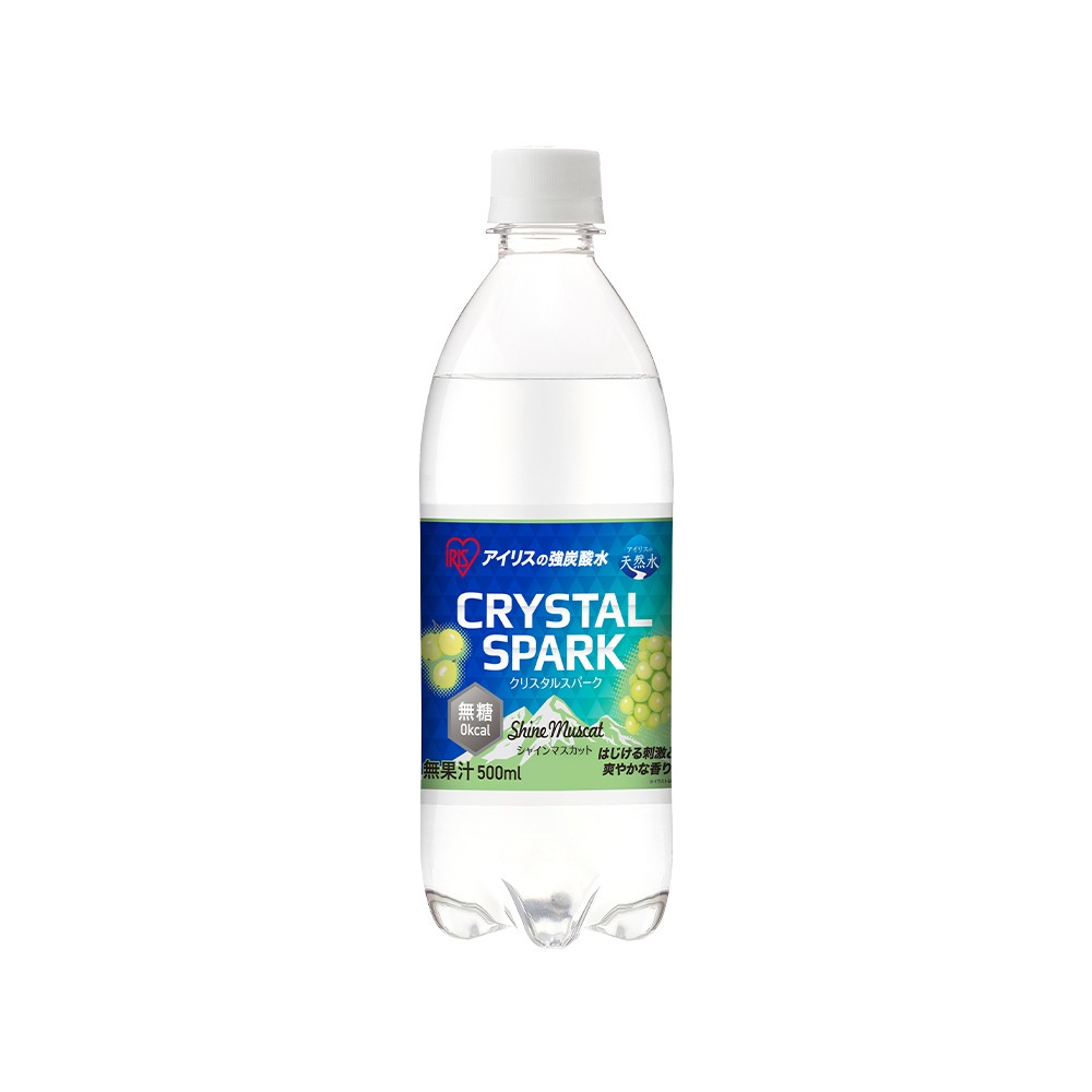 *สินค้าสมนาคุณ งดจำหน่าย* IRIS OHYAMA Crystal Spark Mineral Water 500มล. กลิ่นองุ่น