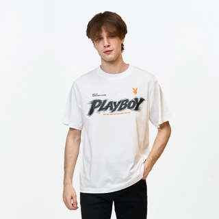 PLAYBOY 06PB เสื้อยืด เสื้อผ้าผู้ชาย/เสื้อ/เสื้อยืดสีขาว รุ่น P1MT265TB090WH