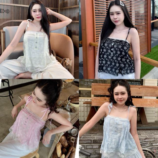 เสื้อสายเดี่ยวผูกไหล่กระดุมเพชร (สดพ1)
