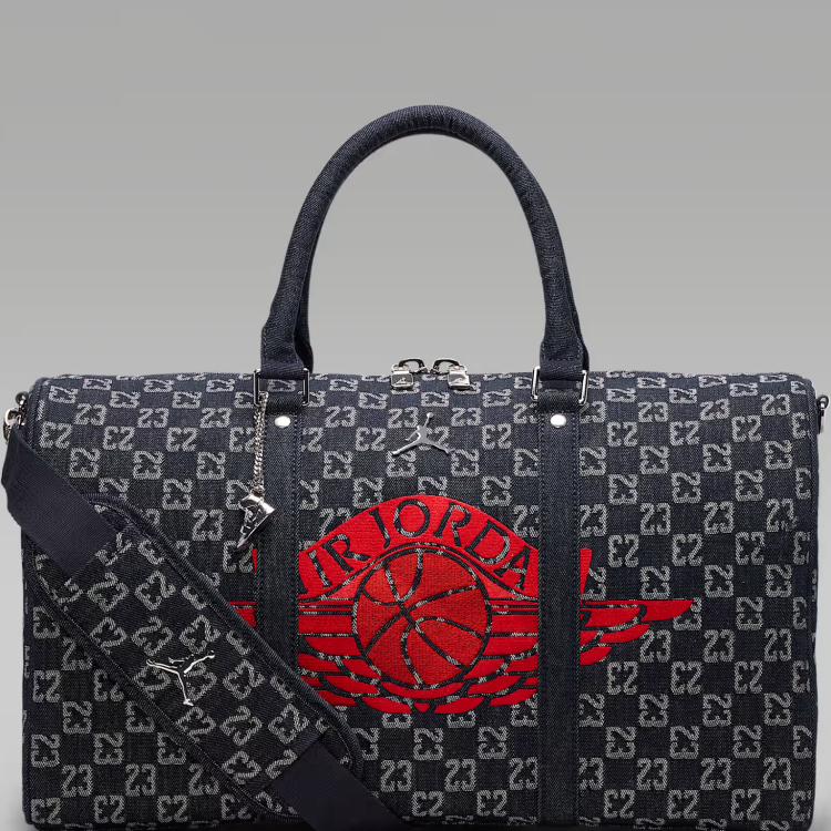 Nike Air Jordan Monogram Duffle Bag in Denim 25L (IW1552-455) สินค้าของแท้ 100%