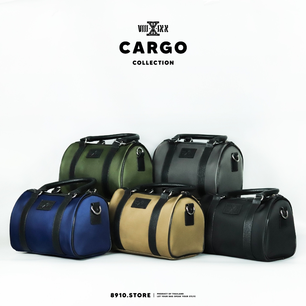 8910 รุ่น CARGO กระเป๋าสะพายข้าง ทรงหมอน ผ้ากันน้ำ มี 5 แบบสี ipad mini ผ้ากันน้ำ กระเป๋าแฟชั่น ตั้งได้ แบรนด์ไทย