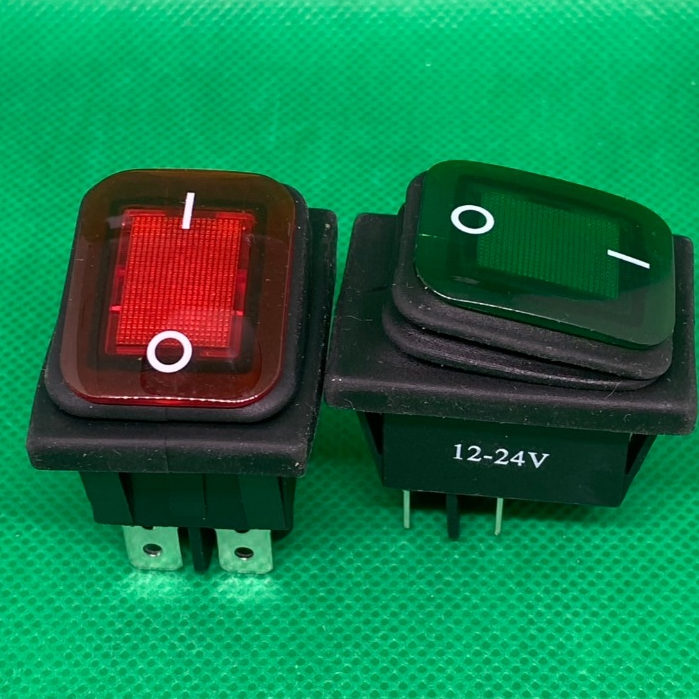 KCD4-RL2 สวิตช์กันน้ำ 4PIN เปิด-ปิด มีไฟ 24VDC/220VAC