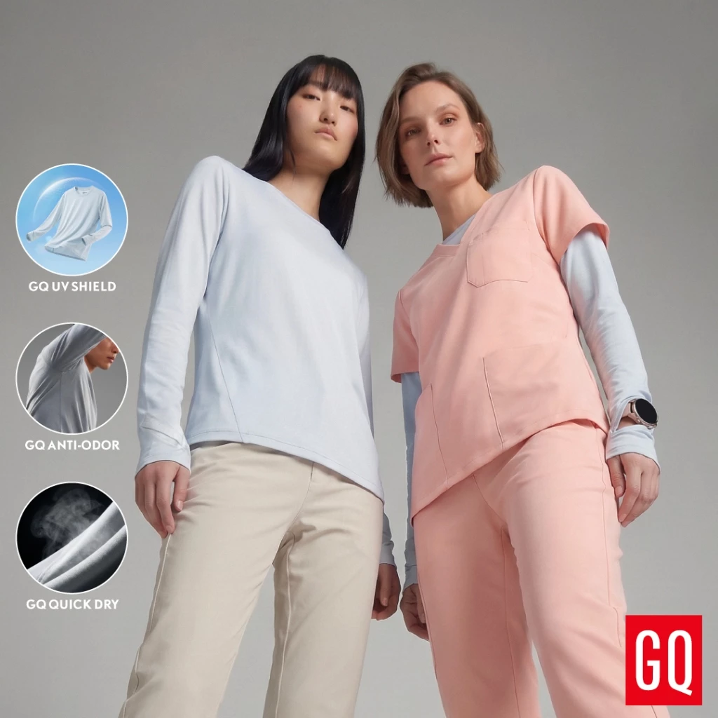 GQ Pro MED Underscrub™ Women เสื้อซับในชุดสครับผู้หญิง ระบายอากาศ แห้งไว พร้อมดีไซน์พิเศษช่องนาฬิกา