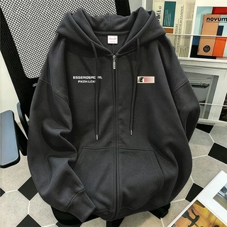 เสื้อฮู้ดซิปสําหรับผู้หญิง ผ้าพิเศษคุณสมบัติกันน้ำ ป้องกันรังสียูวีได้ ทรงโอเวอร์ไซซ์ใส่สบาย COD