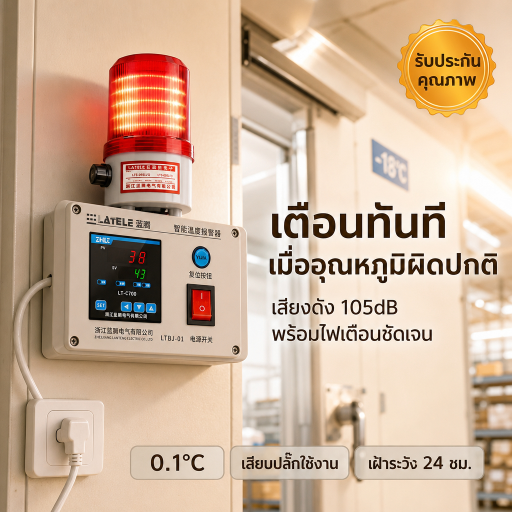 ไซเรนไฟเตือนอุตสาหกรรมเสียงดัง130dB LEDกระพริบ กันน้ำหลายแรงดัน ติดตั้งง่าย ใช้รถขุด รถบรรทุก โครงการก่อสร้าง