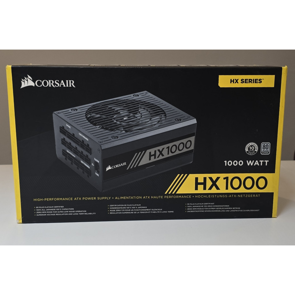 Corsair HX1000 — 1000W | 80 PLUS Platinum | Fully Modular