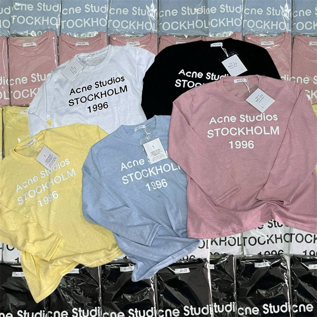 SIS.ON | เสื้อยืดโอเวอร์ไซส์ แขนยาว ผ้าสลาฟ No.23 acne studio