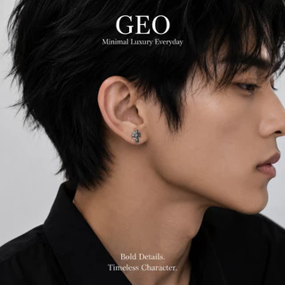 GEO ต่างหูแม่เหล็ก CATHEDRAL COLLECTION | ไม่ต้องเจาะหู | Gothic Cross Heart Wing | Magnetic Earrings
