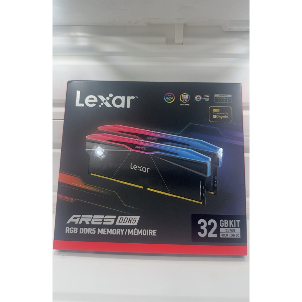 Lexar® ARES RGB 2nd Gen DDR5 32GB Kit (16GBx2) 8000MT/s: CL38 Desktop Memory (แรมสำหรับพีซี) (LD5U16
