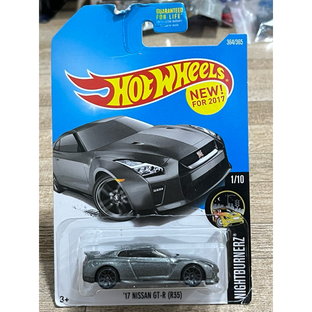 Hot Wheels '17 NISSAN GT-R (R35) Gray‼️แพคไม่สวย แพคยับ แพคแตก