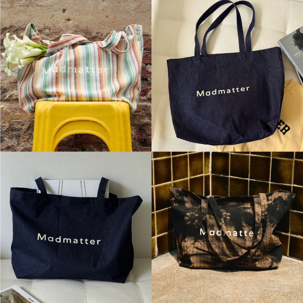 Madmatter - Logo Utility Tote Bag กระเป๋าผ้ามีก้น