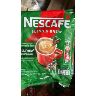 NESCAFÉ Blend & Brew Espresso Roast เนสกาแฟ เบลนด์ แอนด์ บรู เอสเปรสโซ โรสต์ (สีเขียว) 27 ซอง