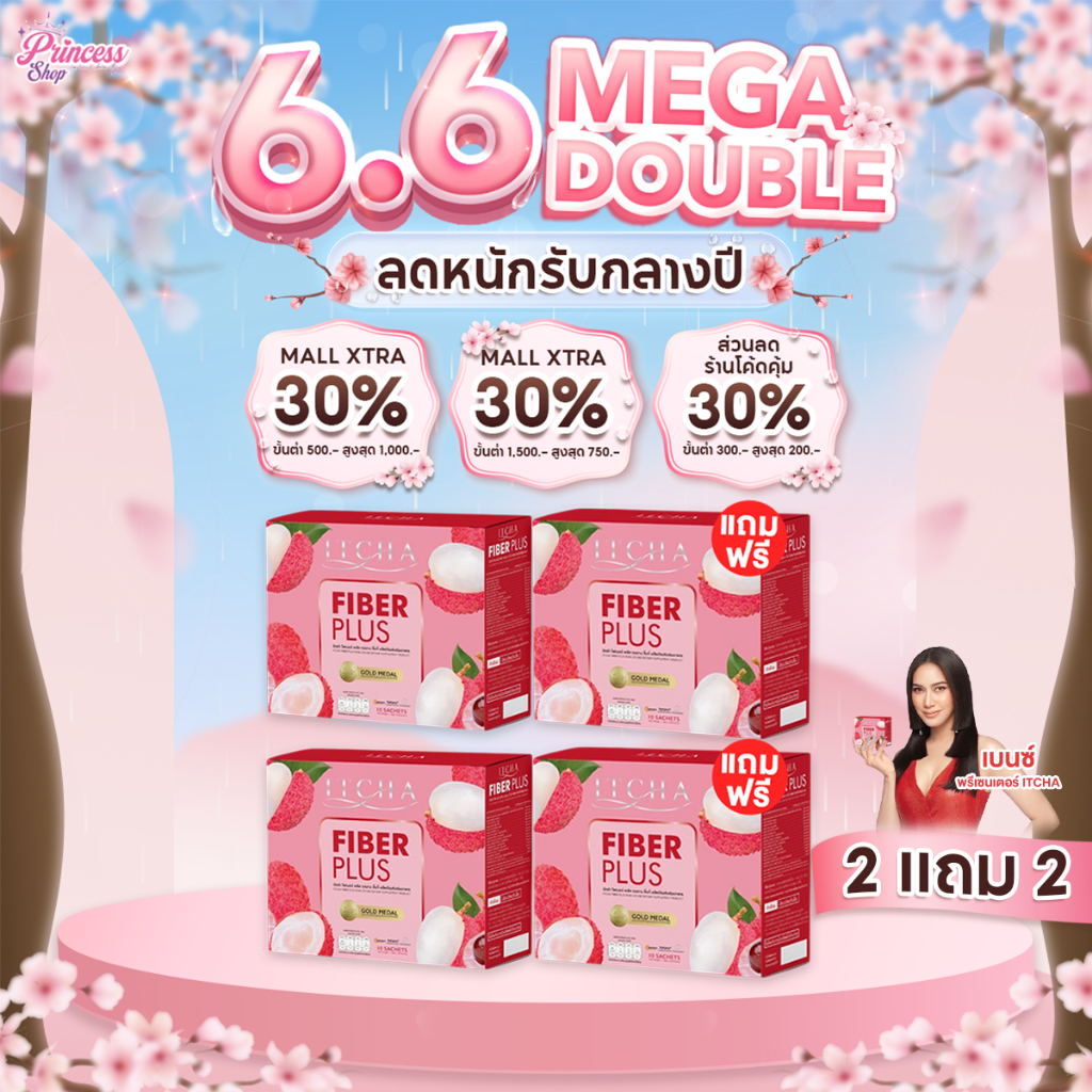 [ของใหม่ แท้ มีรหัส] 2 แถม 2 Itcha Fiber Plus อิชช่า ไฟเบอร์ พลัส เบนซ์พรชิตา