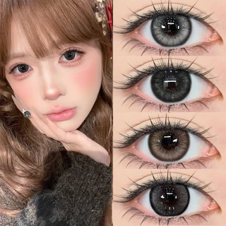 【ซื้อครบ2คู่แถม ยาหยอดตา+ดินสอเขียนคิ้ว】Midroo【FDA approved✅】เลนส์แฟชั่น Thai Tea Gray/Black ค่าสายตาสั้น Contact Lens