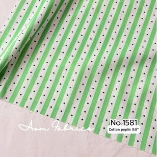 Aom Fabrics🌷ผ้าคอตตอนป๊อปลิน No.1580-1585 น่ารักมาก ผ้านิ่ม หน้ากว้าง 58 นิ้ว ผ้าเมตรนำเข้า พร้อมส่ง