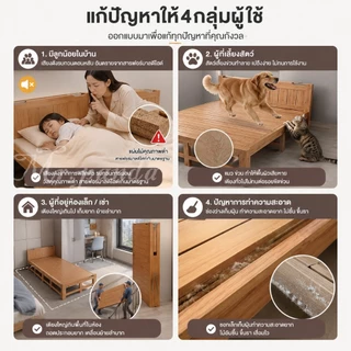 เตียงพับ เตียงเดี่ยว รับน้ำหนักได้ 350KG ไม่ใช้พื้นที่ ที่เก็บของแบบพับได้ พกพาสะดวก ป้องกันแมลงและความชื้น