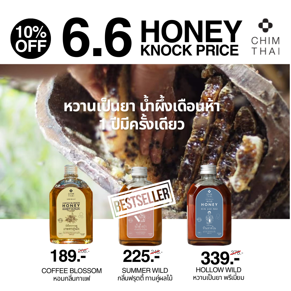 น้ำผึ้งป่าแท้ 3 ผืนป่าธรรมชาติ 100% เกรดพรีเมียม (WILD HONEY 3 Forests 100% Natural )