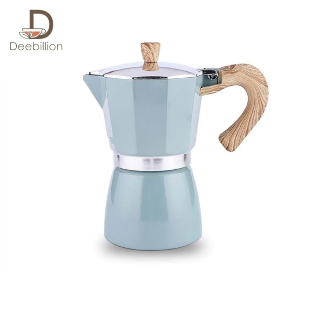 กาต้มกาแฟสด หม้อต้มกาแฟแรงดัน Moka Pot หม้อชงกาแฟ ชงได้หลายเมนู espresso,Late อื่นๆ ขนาด 150ml 300ml Deebillion