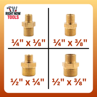 นิปเปิ้ลลด ทองเหลือง ข้อลดเกลียวนอก-นอก ข้อต่อทองเหลือง 1/4”x1/8” ถึง 1”x3/4”