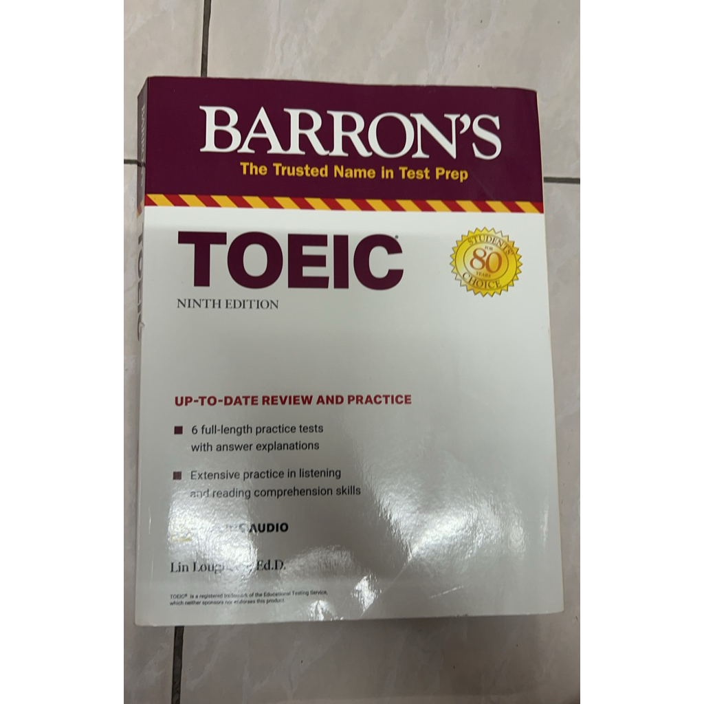 Barron’s Toeic ninth edition มีขีดเขียน 5%