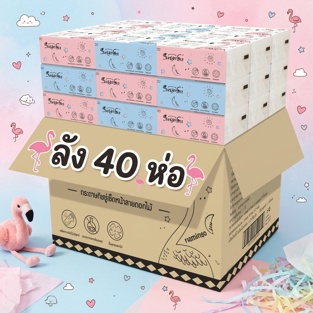 ( 1ลัง 60 ห่อ) กระดาษทิชชู่ ยกลัง กระดาษทิชชู่แบบพกพา