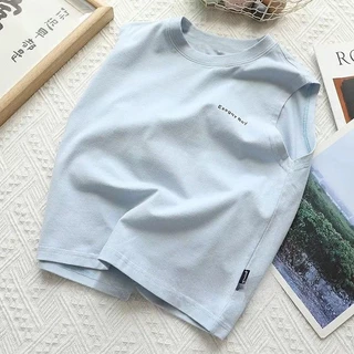 Babyonline(Y292)J5-2H4 (ส่งด่วน1วัน)เสื้อกล้ามแขนกุดสำหรับเด็กลายสุดเท่ ผ้าฝ้าย นิ่ม ระบายอากาศ