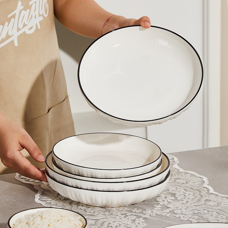 Elowen kitchen รวมทุกลาย จานเซรามิกญี่ปุ่น แบบจัดเซ็ต 6 ชิ้น ราคาถูก คุณภาพดีเยี่ยม เข้าไมโครเวฟได้