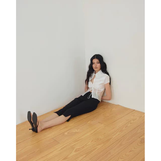 (ดำ พรีออร์เดอร์ 10-15วัน) AOP Archive - Capri Pants (มี2สี) กางเกงคาปรี