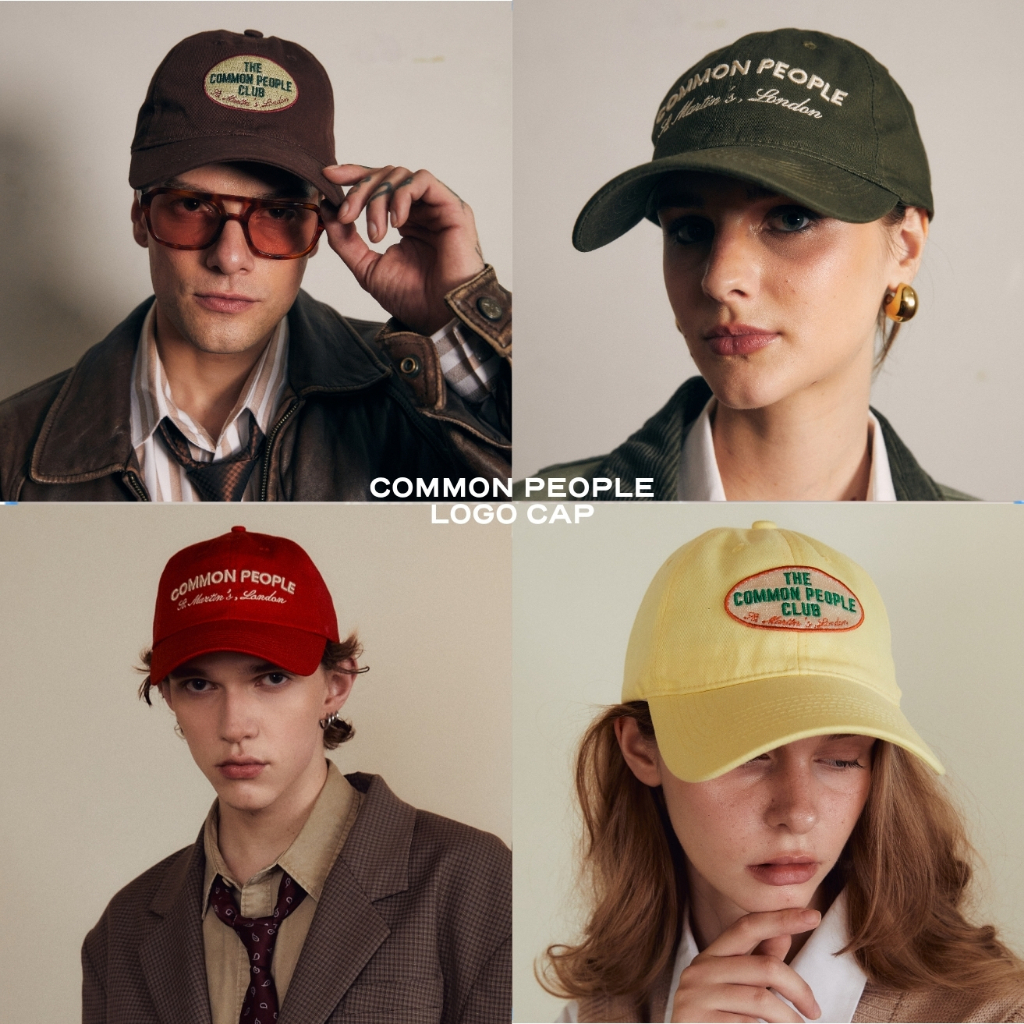 CU Common people club CAP (Brown / Olive green) หมวก