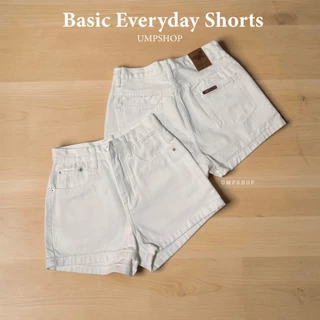 UMPSHOP กางเกงยีนส์ขาสั้นเอวสูง Basic ทรงเป๊ะ ผ้าไม่ยืด