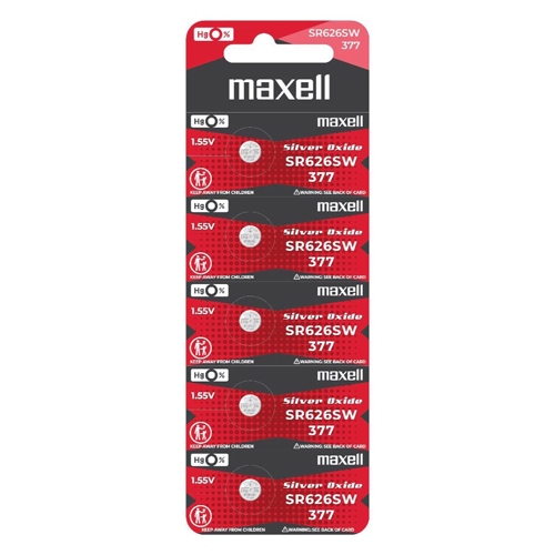 ถ่านกระดุม Maxell SR626SW , SR626 , 377 (1.55 V) ของแท้