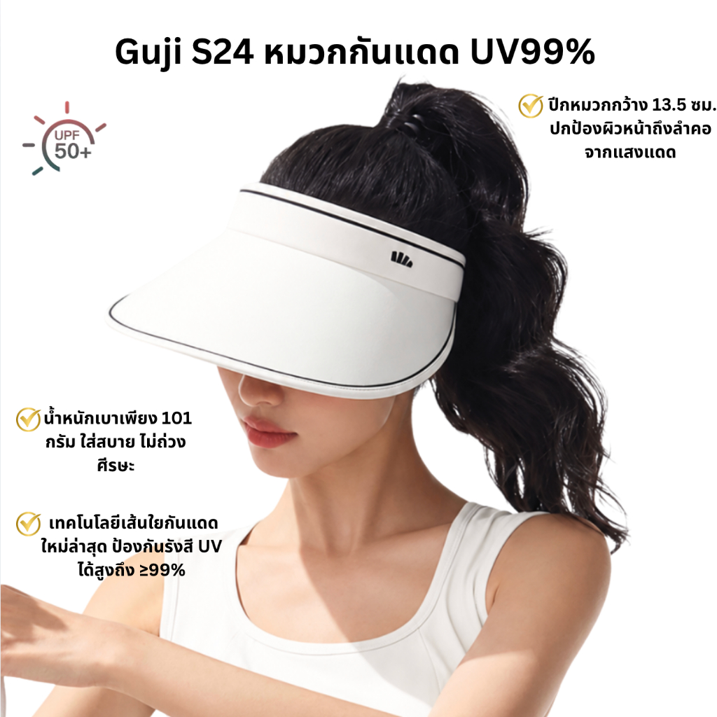 Beneunder หมวกกันแดดปีกกว้าง UV99% รุ่นใหม่ Guji S24 น้ำหนักเบาเพียง 101g