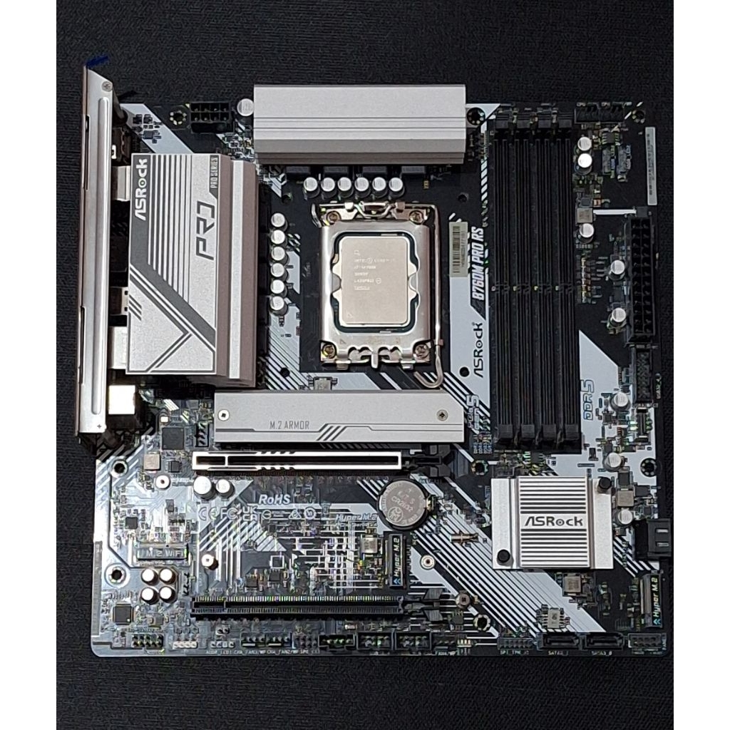 ชุดcpu+mainboardมือ✌️ intel i7 14700k MAINBOARD (1700) ASROCK B760M PRO RS DDR5สภาพดี ประกันยาว