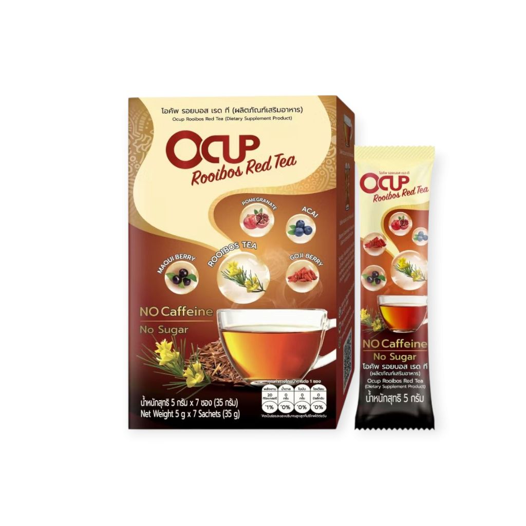 exp.11/2026  ชา OCUP RedTea โอคัพ เรดที ชาแดง ชงดื่ม (1 กล่อง 7 ซอง) ชาโอคัพ OCUPชาแดง