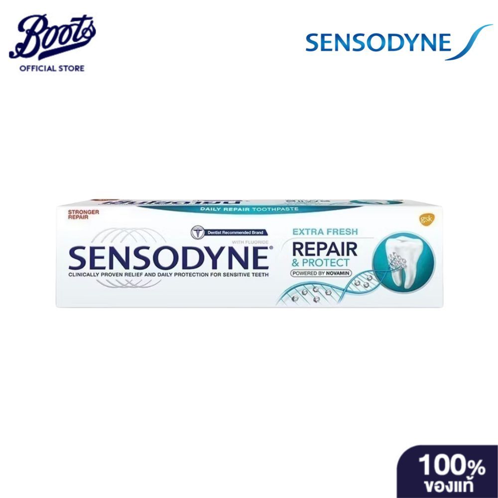 Sensodyne Repair & Protect Toothpaste 100 g เซ็นโซดายน์ ยาสีฟันรีแพร์&โพรเทคท์ 100 กรัม (เลือกสูตรได้)