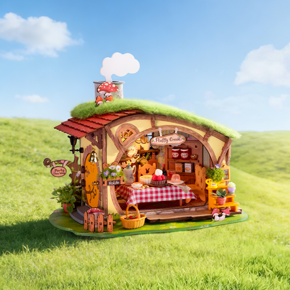 [ส่งด่วน กทม.] บ้านตุ๊กตา DIY ประกอบเอง Fluffy Grove บ้านโพรงกระต่าย ของเล่น ของขวัญ Rolife DG184
