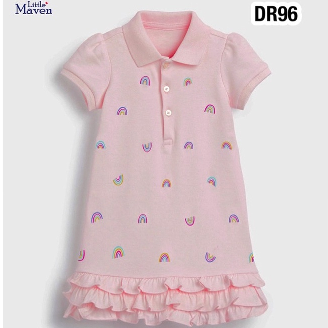 💥พร้อมส่งจากไทย💥 ชุดเดรสเด็ก Brand Little Maven ชุดเด็ก กระโปรง DR96