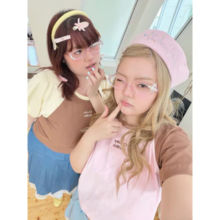 Chubbygirlbkk- To-tone chubby crop เสื้อครอปสาวอวบ สีทูโทน แมชง่าย ผ้ายูนิ ใส่สบาย เก็บทรงดี