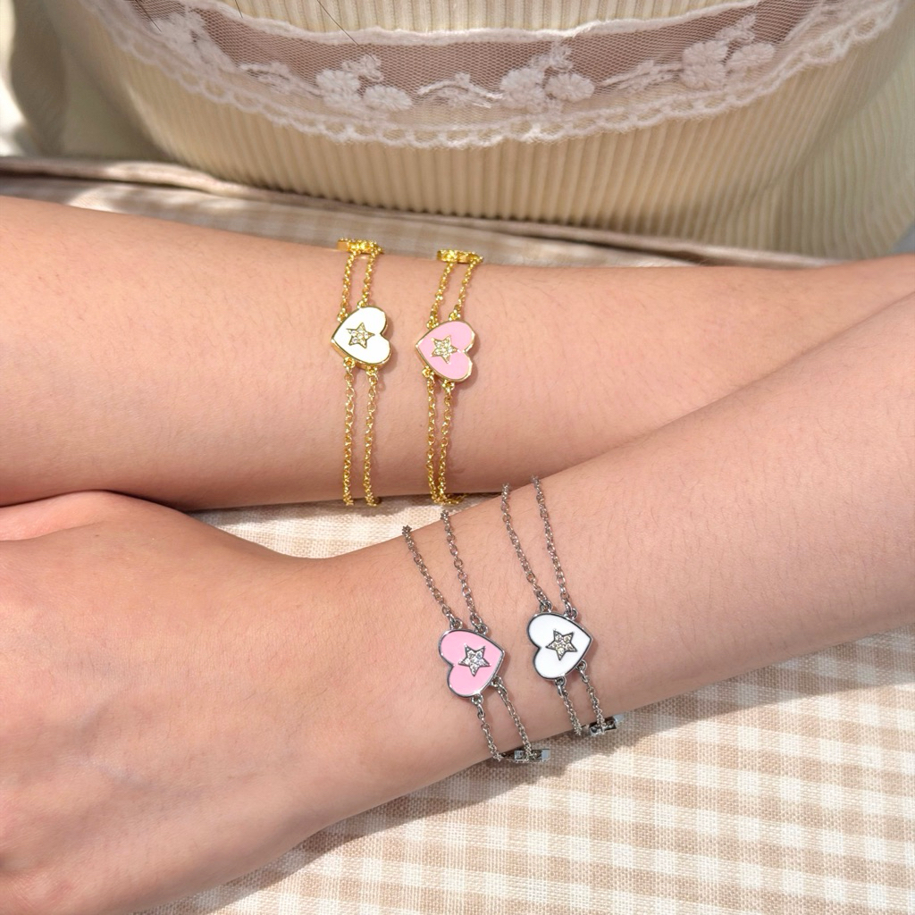 Socrush.bkk | DARLING STAR bracelet สร้อยข้อมือ ดาว หัวใจ