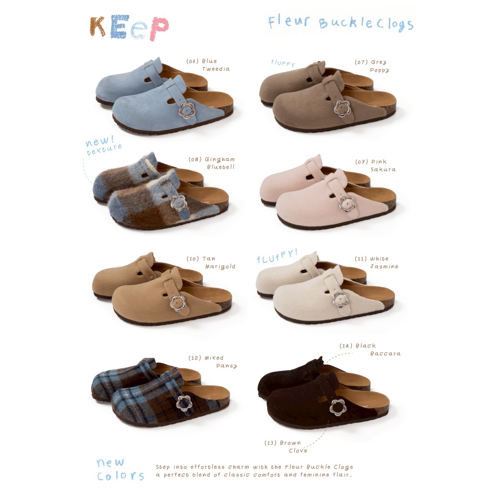 Fleur Buckie Clogs by keepรองเท้าเปิดส้น