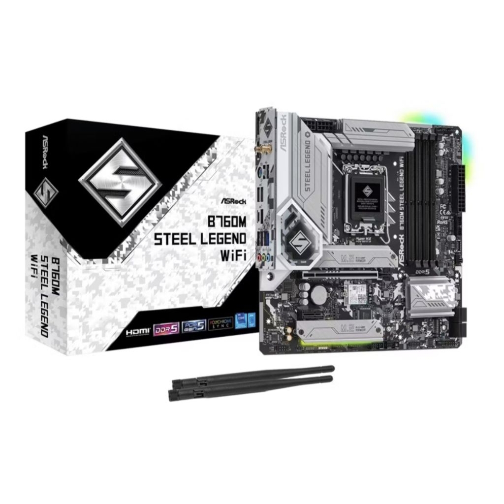 มือ1 ASRock B760M Steel Legend WiFi DDR5 motherboard