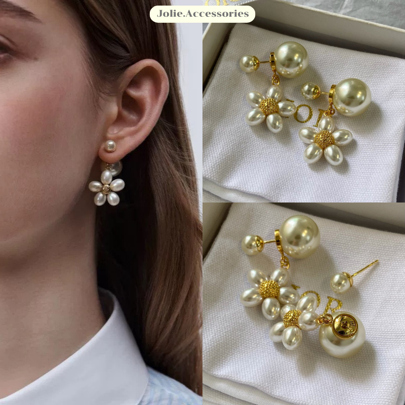 (D232) ต่างหู D  มาใหม่ชนshop งานสวย ลัคชูสุดๆ มีปั๊มตัวแบรนด์ ♡