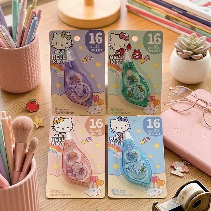✅แพ็ค 12 ชิ้น  7513 KT✅ เทปลบปากกา  ลิควิดเทป ลายน่ารัก น่าใช้ ใช้ง่าย สะดวกสบาย ลื่นดี ไม่ติดขัด
