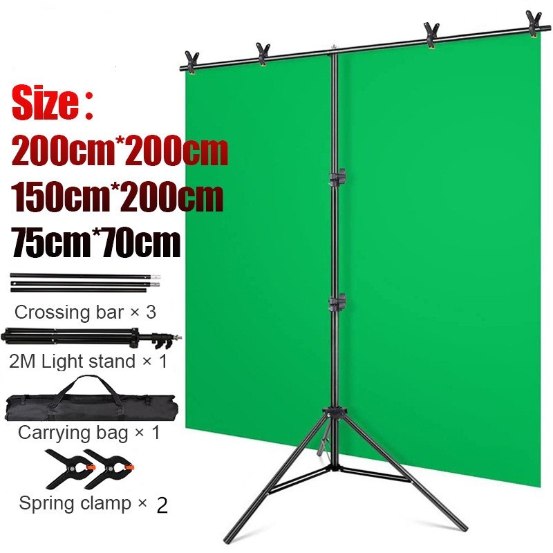200x150cm T Shape Photography Backdrop Stand Portable Photo Background green screen studio pvc ฉากถ่ายรูป ฉากถ่ายภาพ