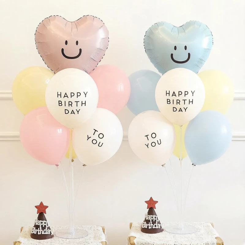18นิ้ว หัวใจลูกโป่งฟอยล์ ชุดลูกโป่งวันเกิด(มีฐานลูกโป่ง+ลูกโป่ง)ลูกโป่งวันเกิด ลูกโป่งชุด สําหรับตกแต่งปาร์ตี้วันเกิด