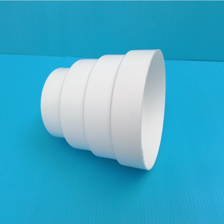 ข้อต่อลดขนาด 80mm,100mm,110mm,120mm จำนวน 1 ชิ้น ใช้สำหรับลดขนาดท่อลมระบายอากาศ