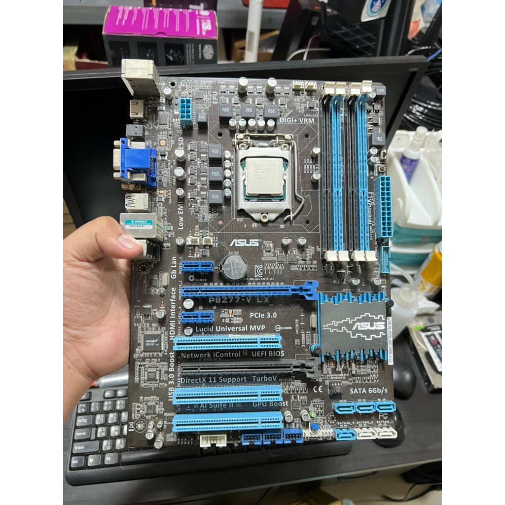 CPU I7-3770 + เมนบอร์ด Asus PBZ77-V LX (สินค้ามือสอง)