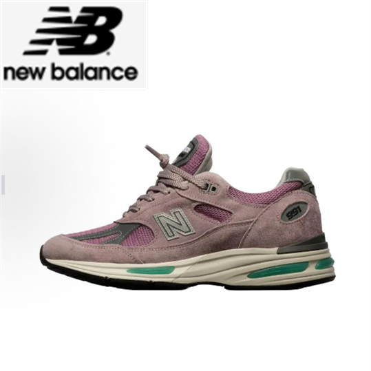 New Balance NB 991 V2 Comfortable Fit Reflective Running Shoe Powder Purple ของแท้ 100 %