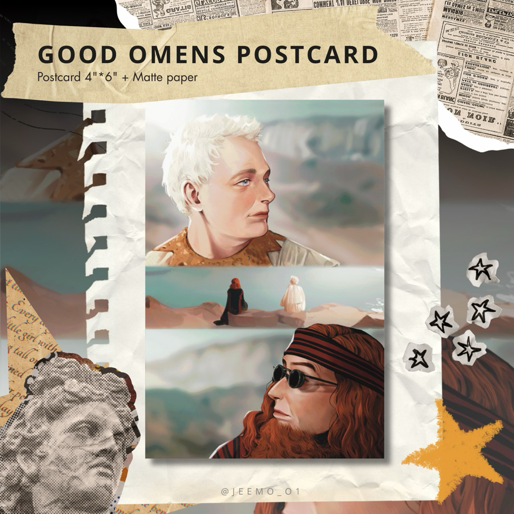 Good Omens Postcard 4"*6"